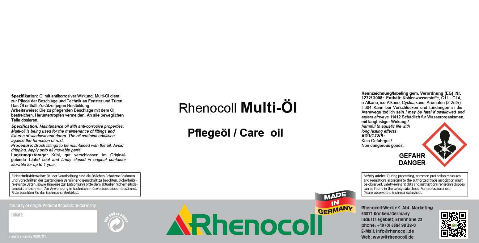 Rhenocoll Multi- Öl